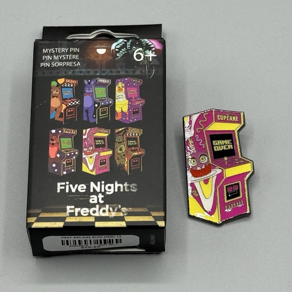 Loungefly Five Nights At Freddy's Arcade Pin Exclusive New Open Box CARL CUPCAKE